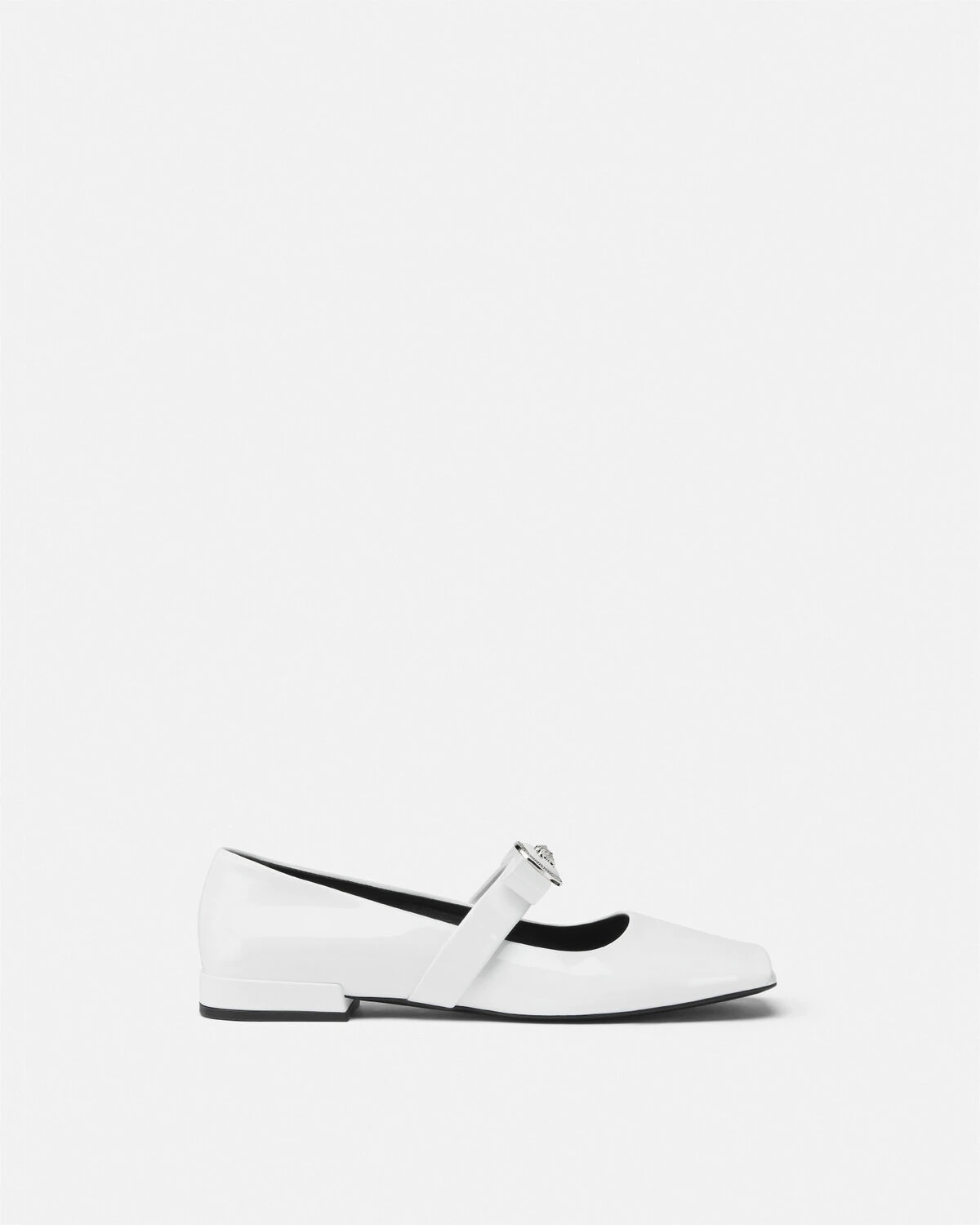 Gianni Ribbon Open Patent Ballerinas - 1