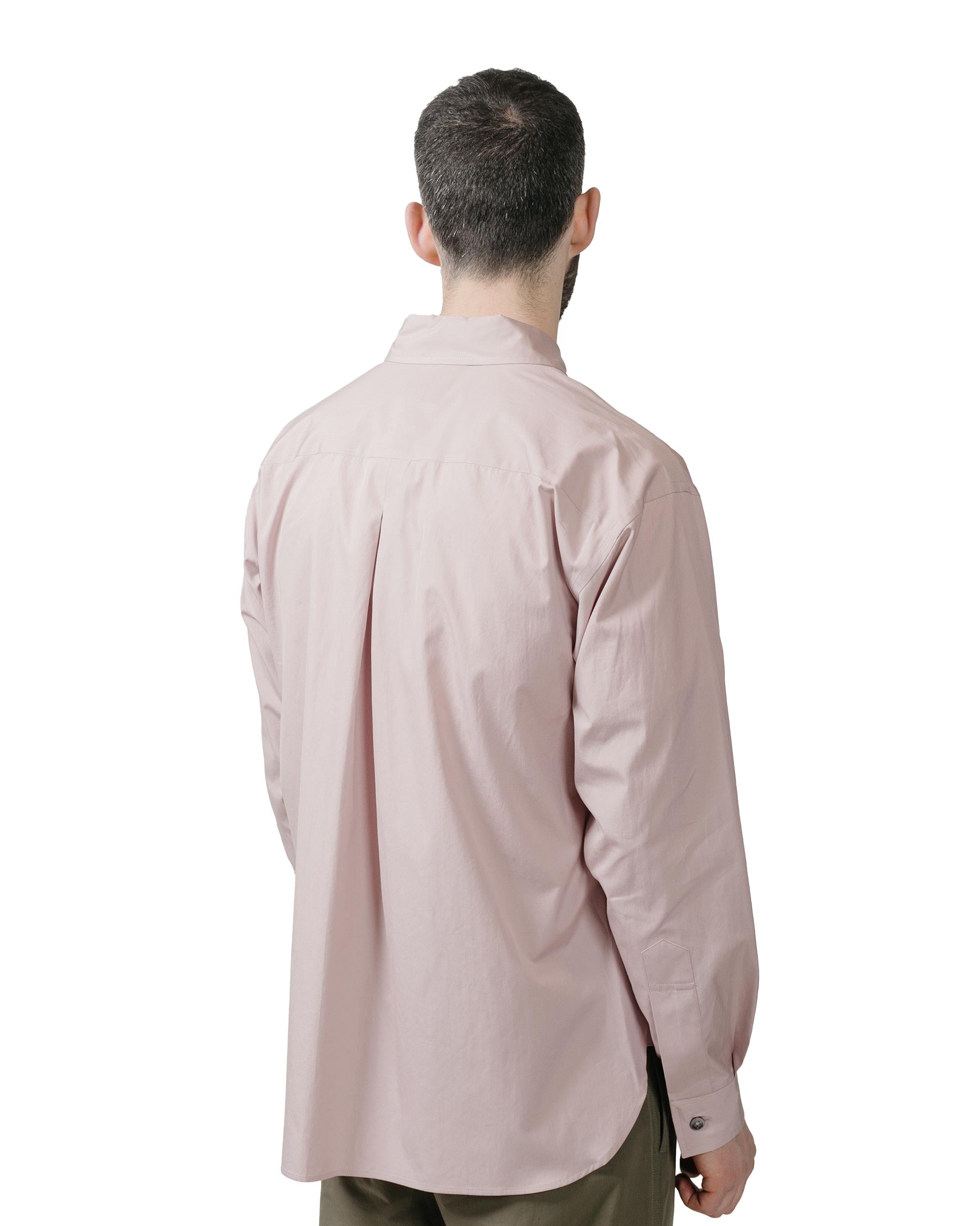 Half Placket Shirt Paper Cotton Poplin Dusty Pink - 3