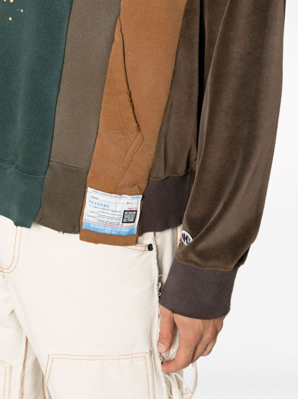 Maison MIHARAYASUHIRO graphic-print patchwork hoodie