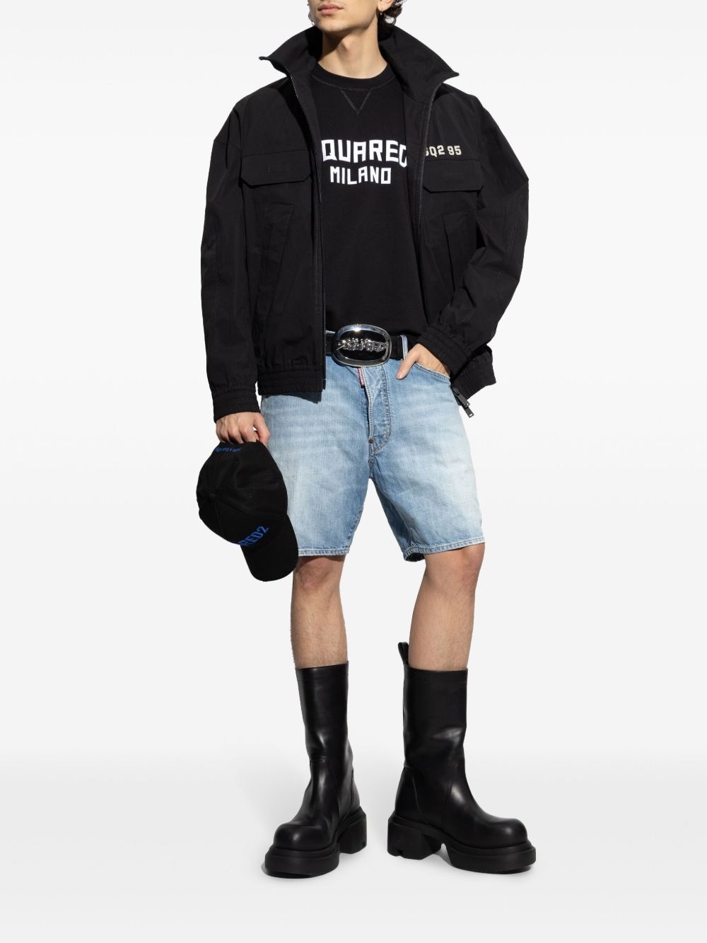 logo-print jacket - 2