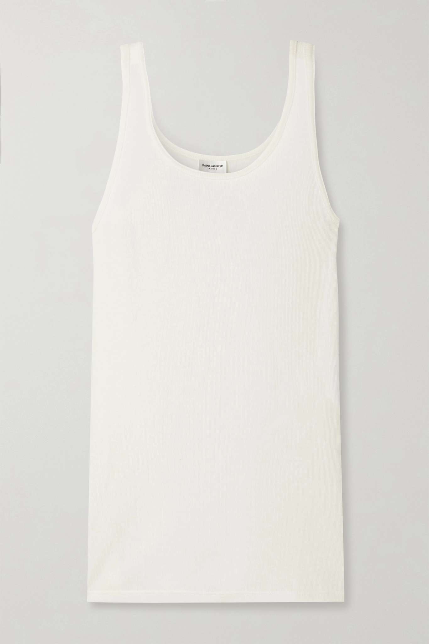 Ribbed modal and cotton-blend jersey tank - 1