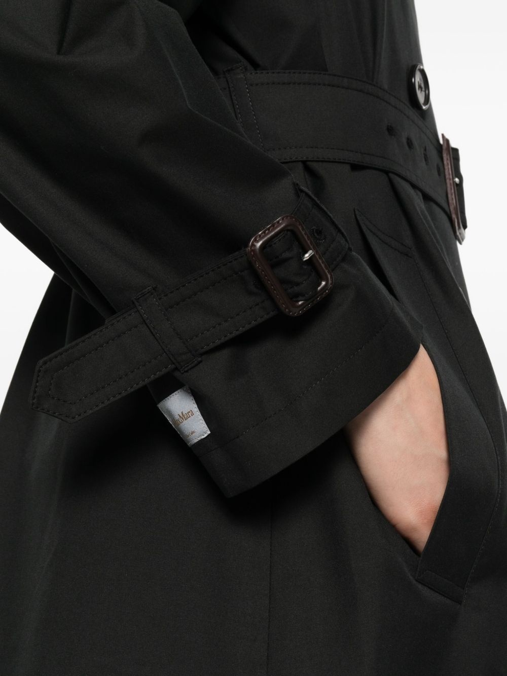 double-breasted belted coat - 5