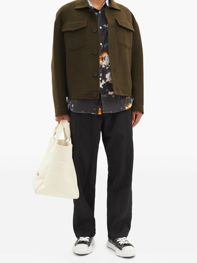 Comme des Garçons SHIRT Panelled gabardine trousers outlook