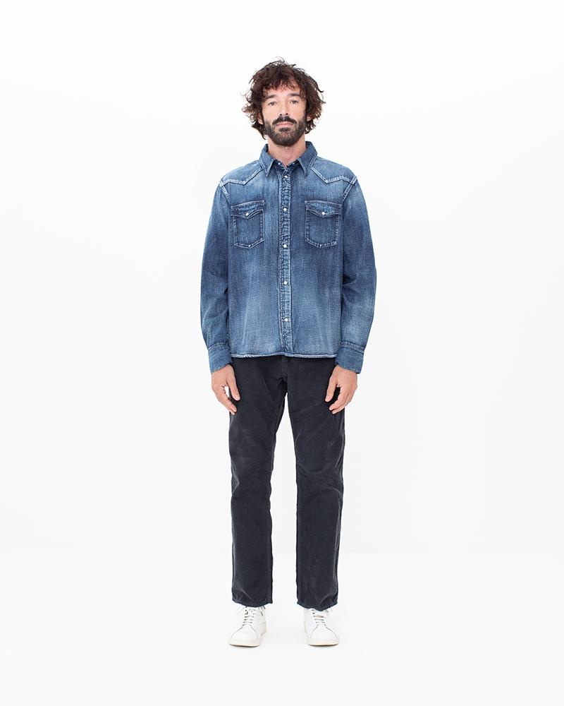 SOCIAL SCULPTURE SHIRT DMGD INDIGO - 3