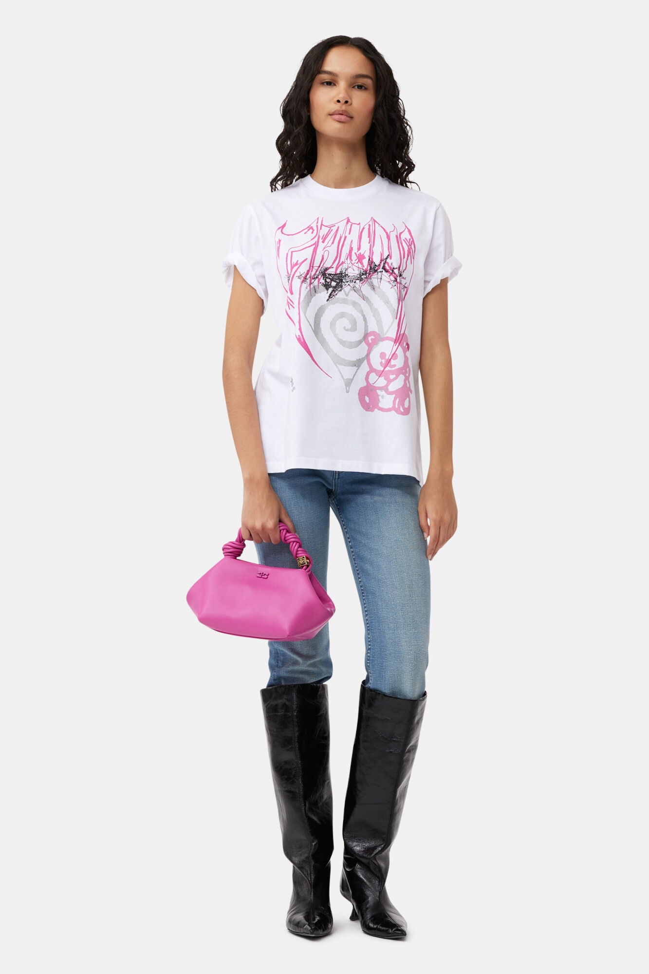 PINK SMALL GANNI BOU BAG - 4