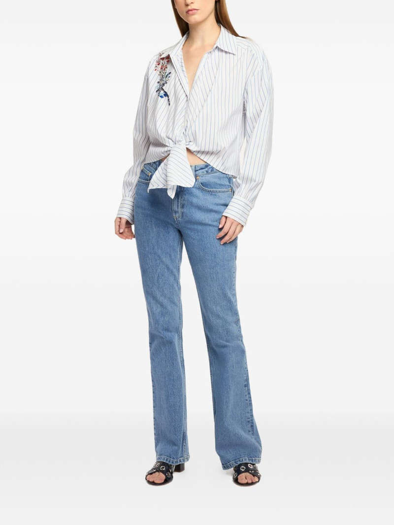 Cinq à Sept embellished striped tie top outlook