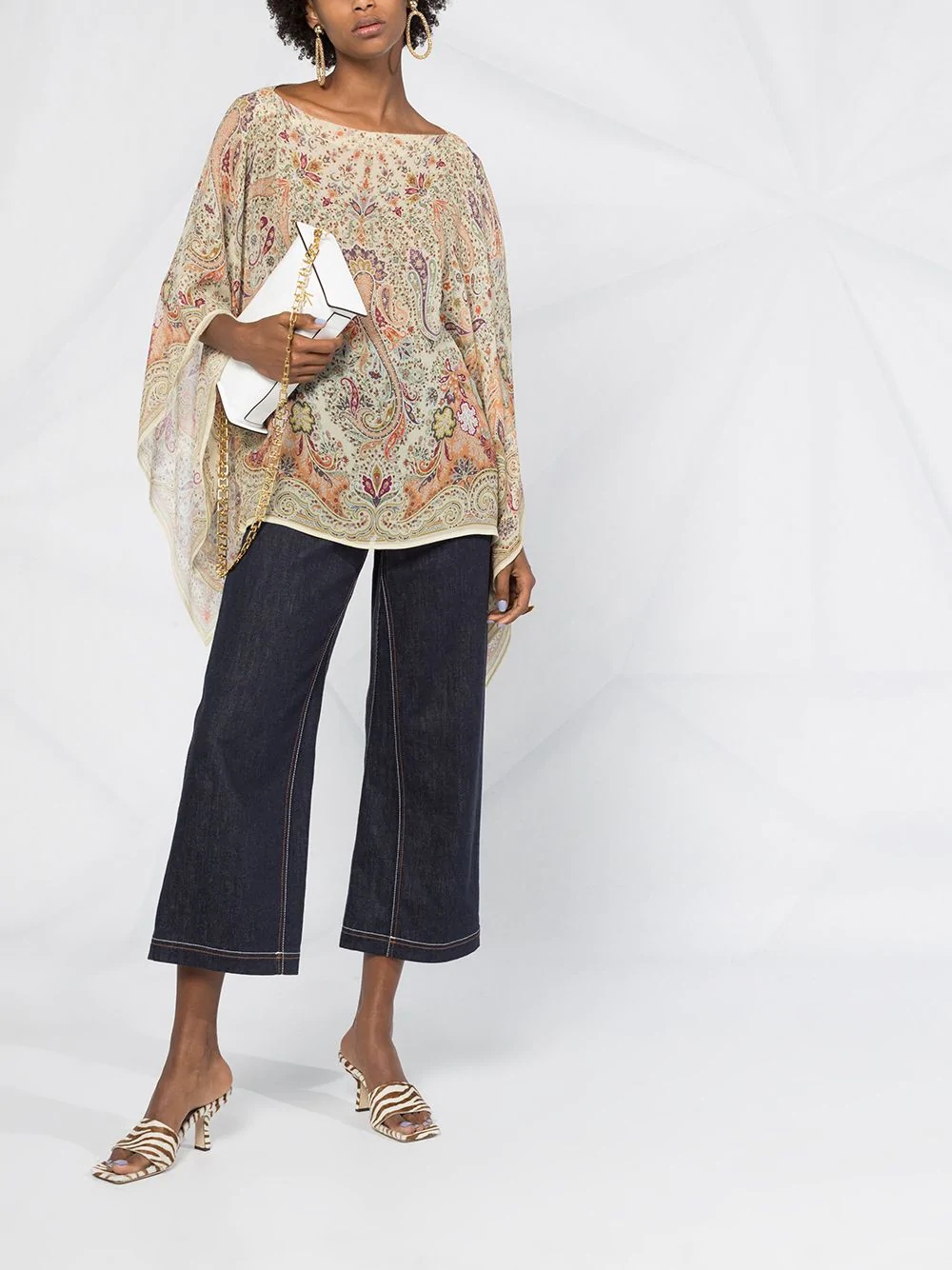 paisley print tunic top - 2