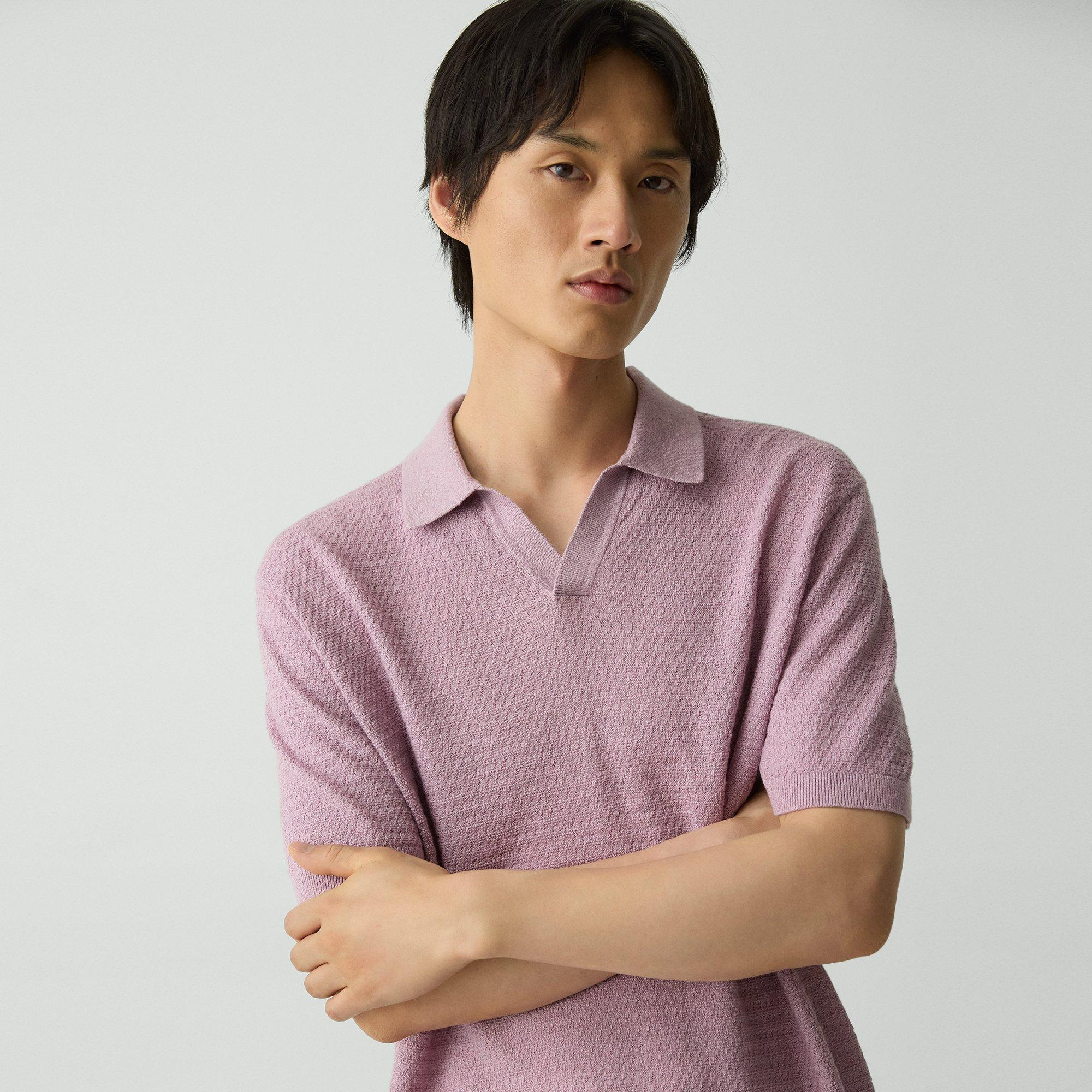 Brenan Polo Shirt in Pacific Linen - 5