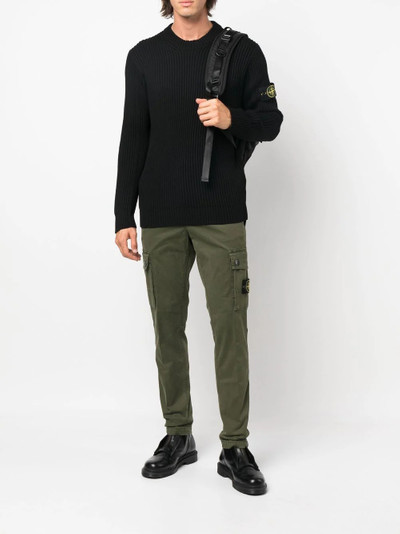 Stone Island Compass logo-patch knitted jumper outlook