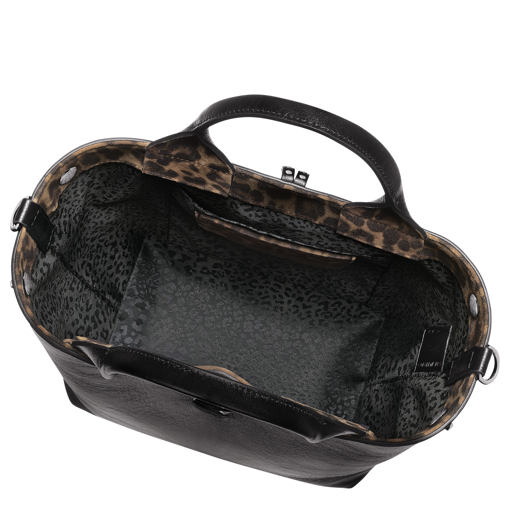 Le Roseau S Handbag Black - Leather - 6