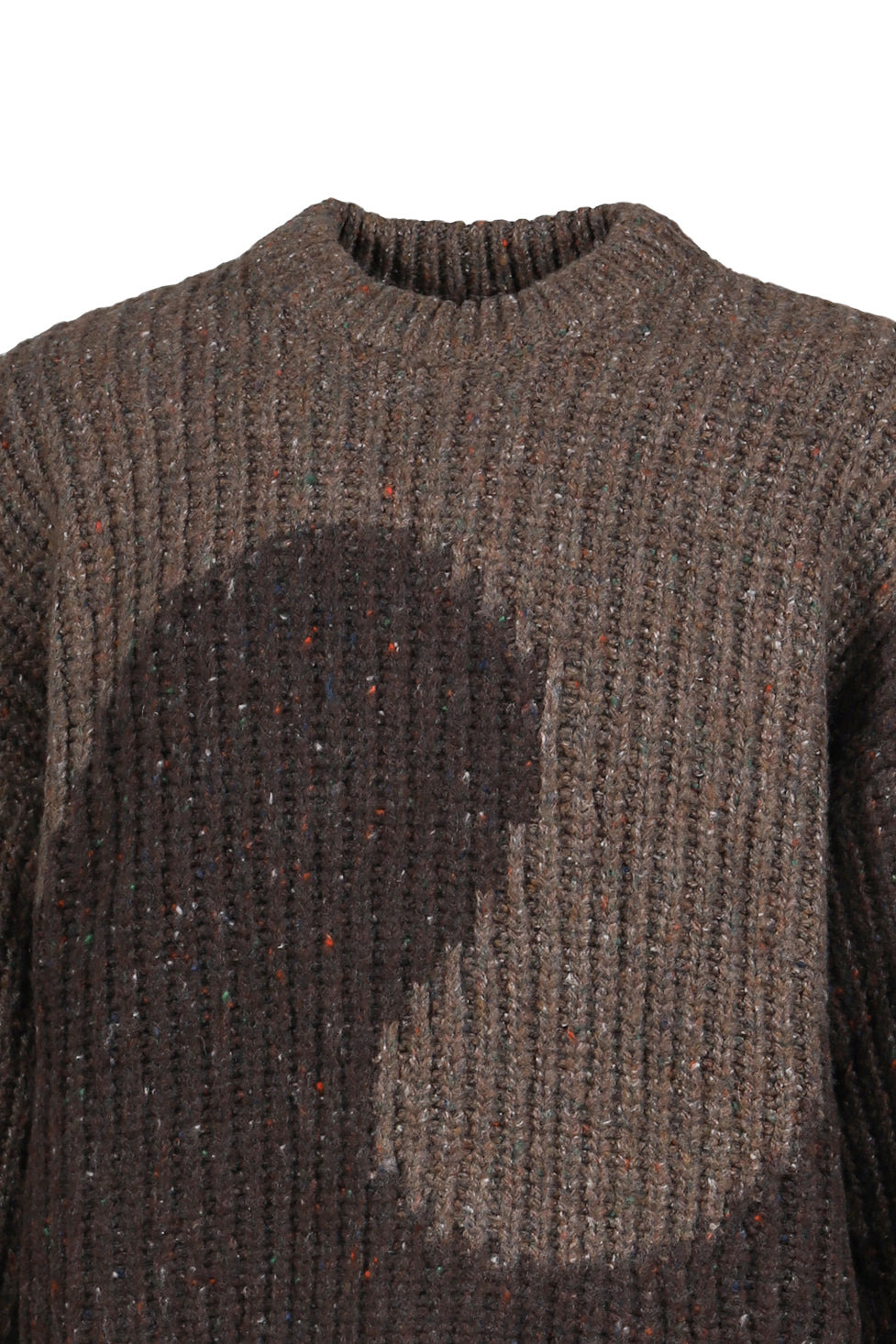 SWIRL WOOL CREWNECK KNIT / BRW - 4