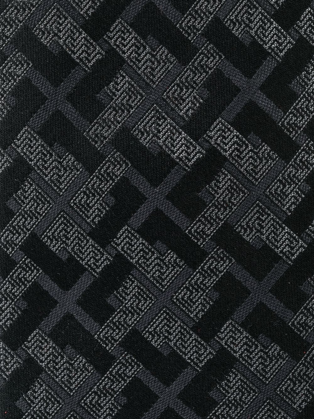 Greca-embroidered tie - 2