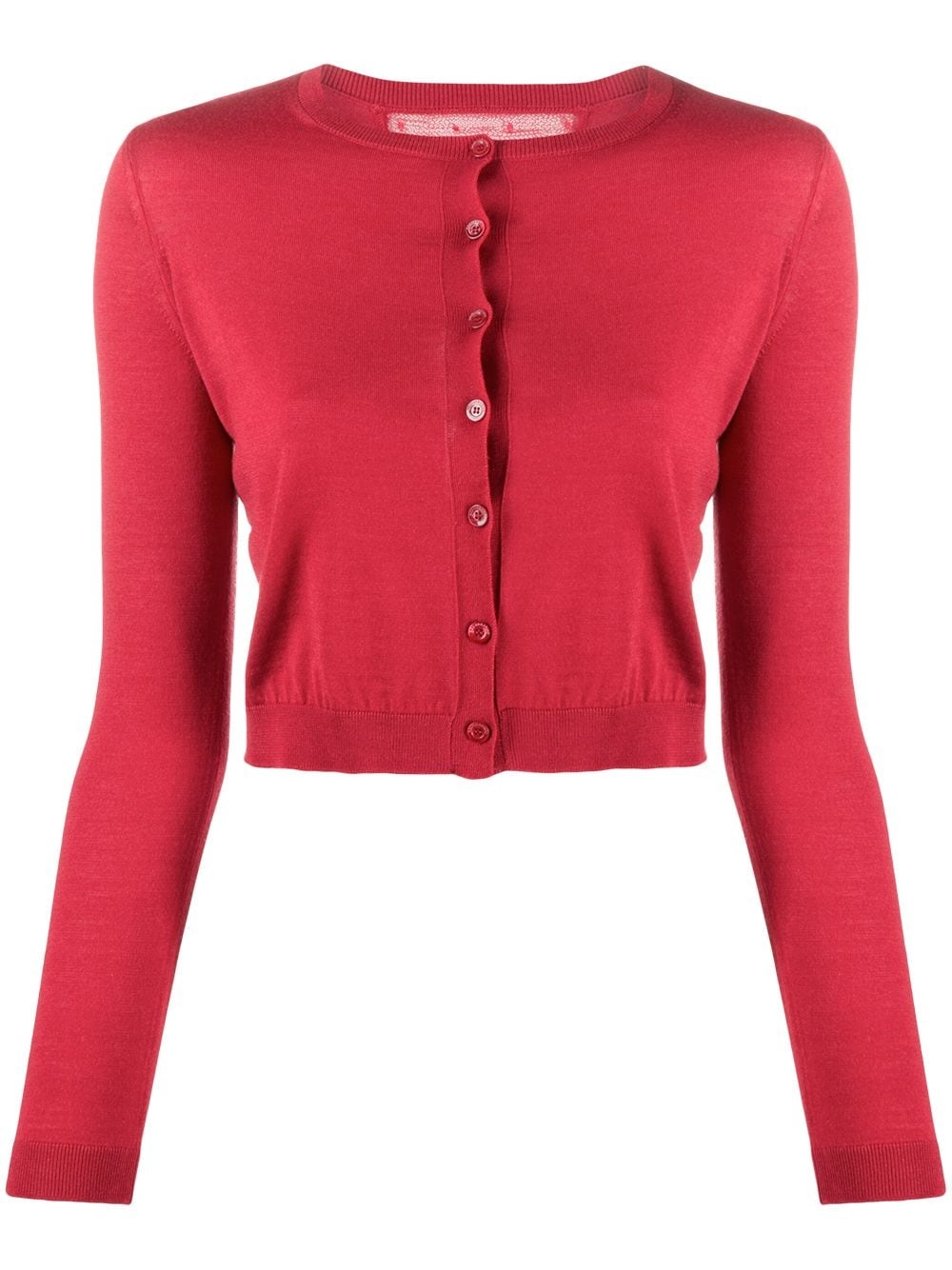 cropped round-neck cardigan - 1