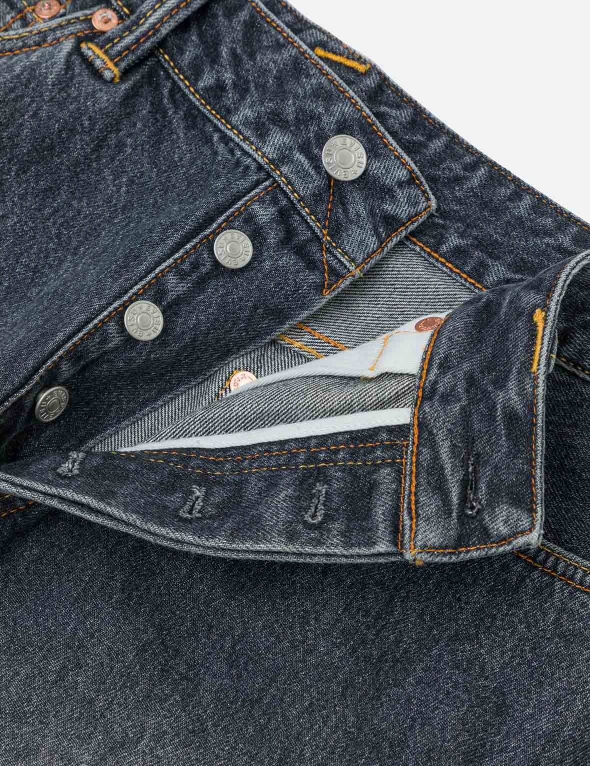Seagull Print Pockets Oversized Worker Denim Shorts - 8