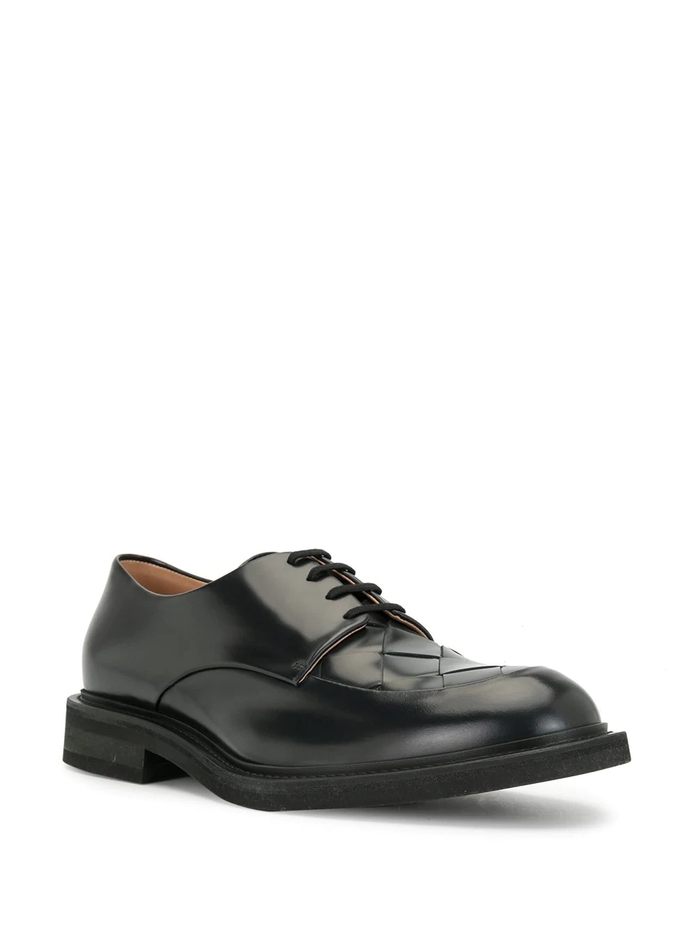 Intrecciato weave detailed Derby shoes - 2