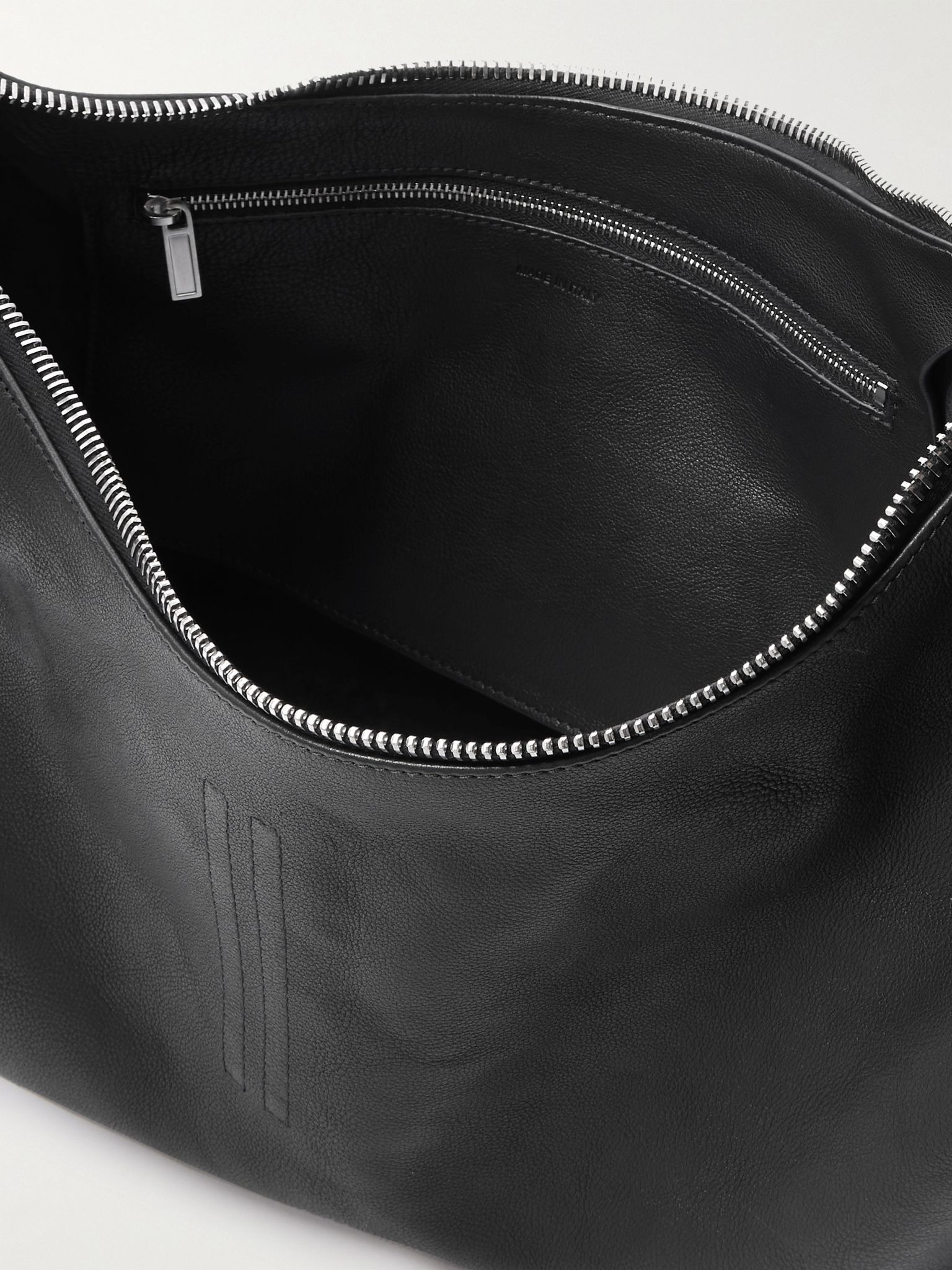 Gemini Small Full-Grain Leather Tote Bag Black - 5