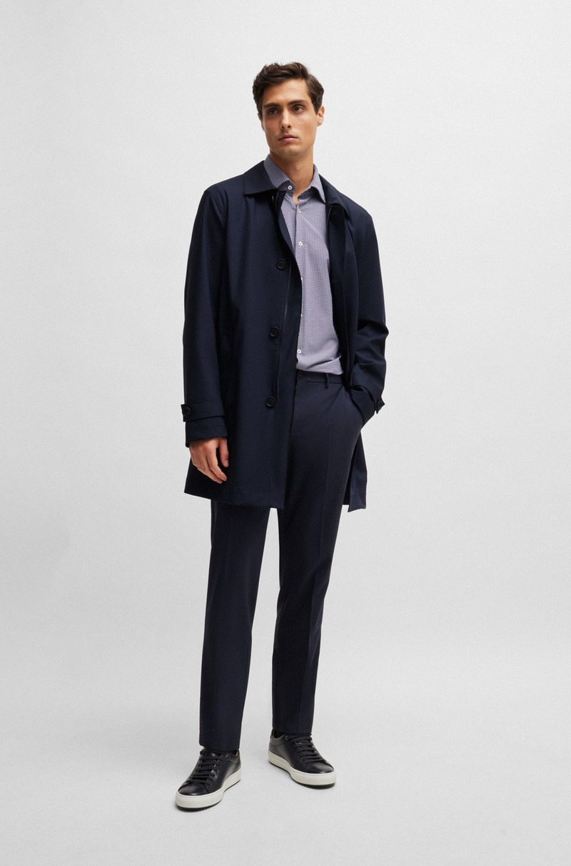 BOSS WATERPROOF COAT BLENDED WITH WOOL outlook