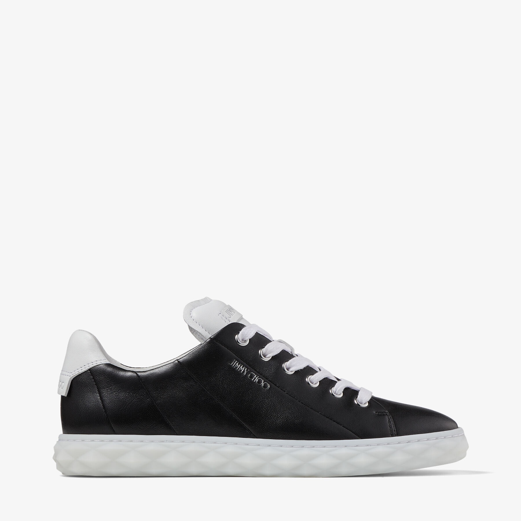 Diamond Light/F
Black Nappa Leather Low-Top Trainers - 1