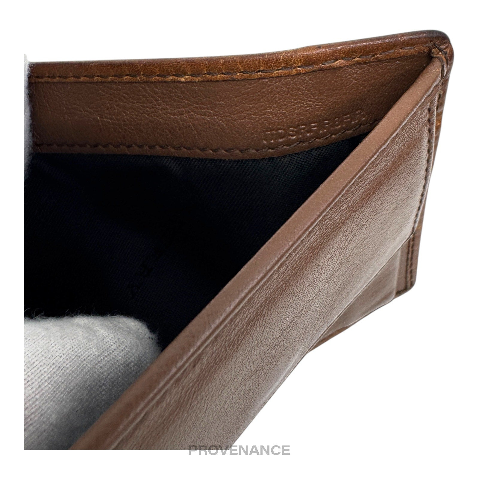 Burberry Nova Check Canvas Bifold Wallet - Brown Leather - 5