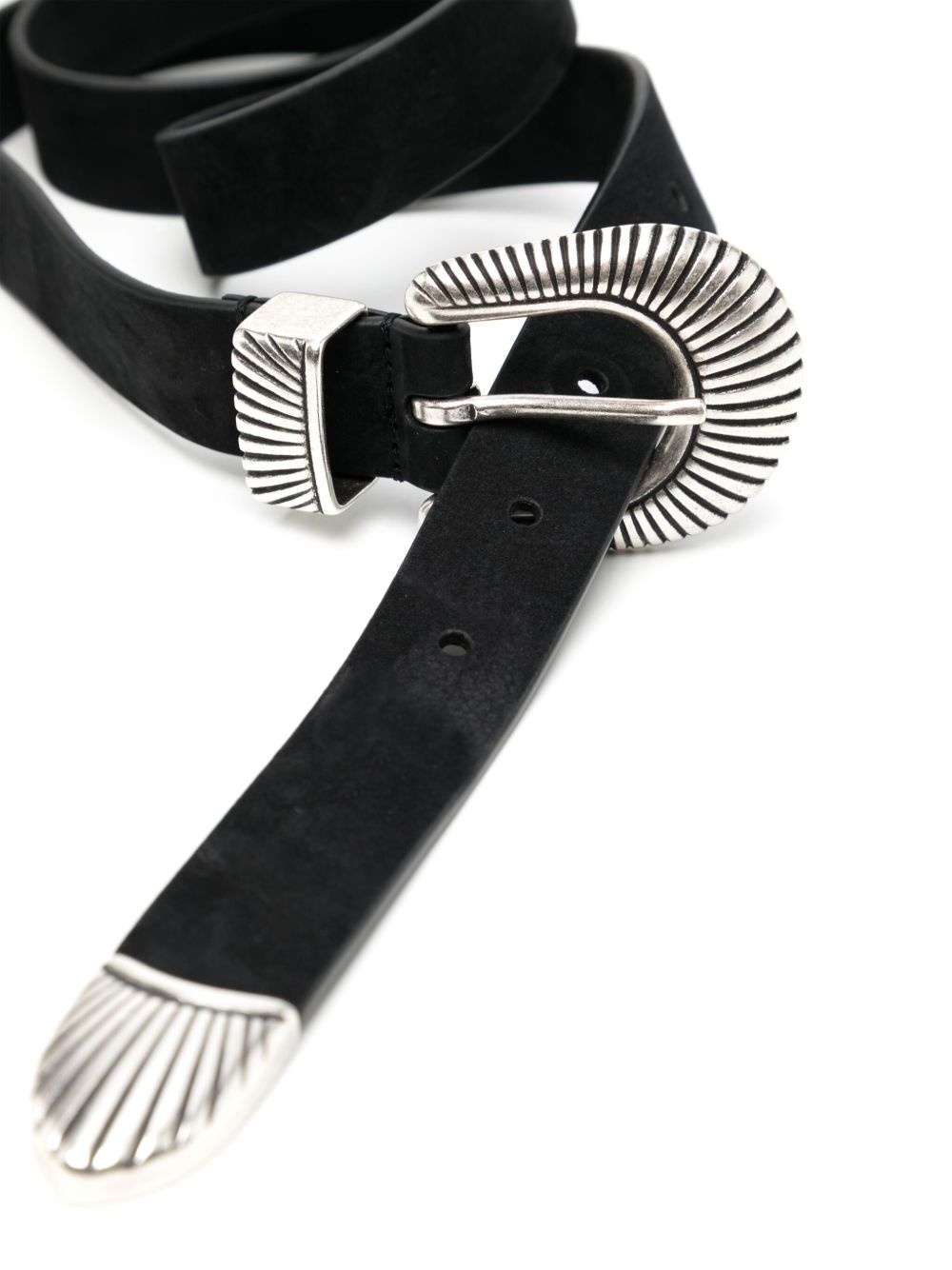 Western nubuck leather belt - 2