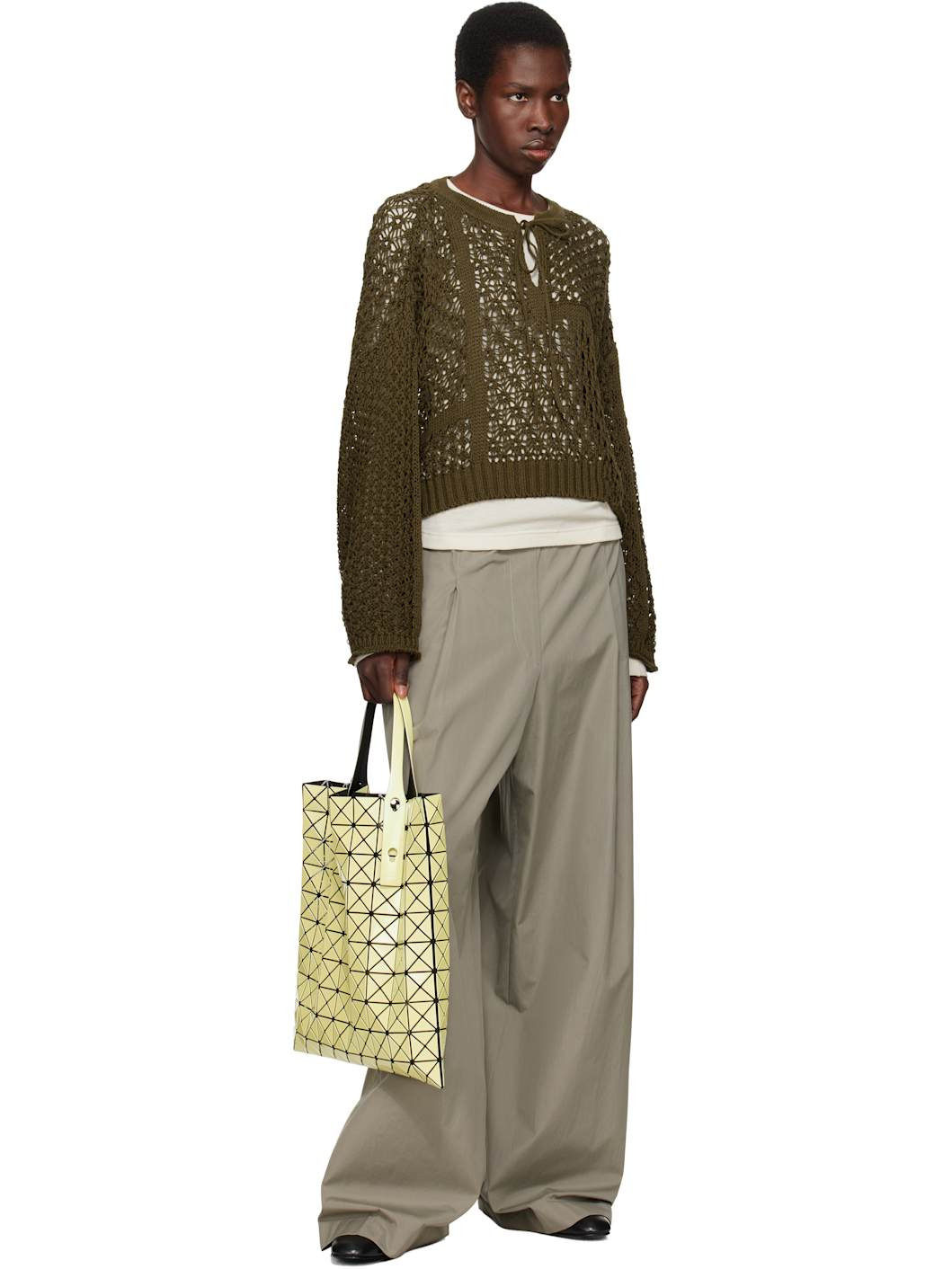 Yellow Prism Metallic Tote - 4