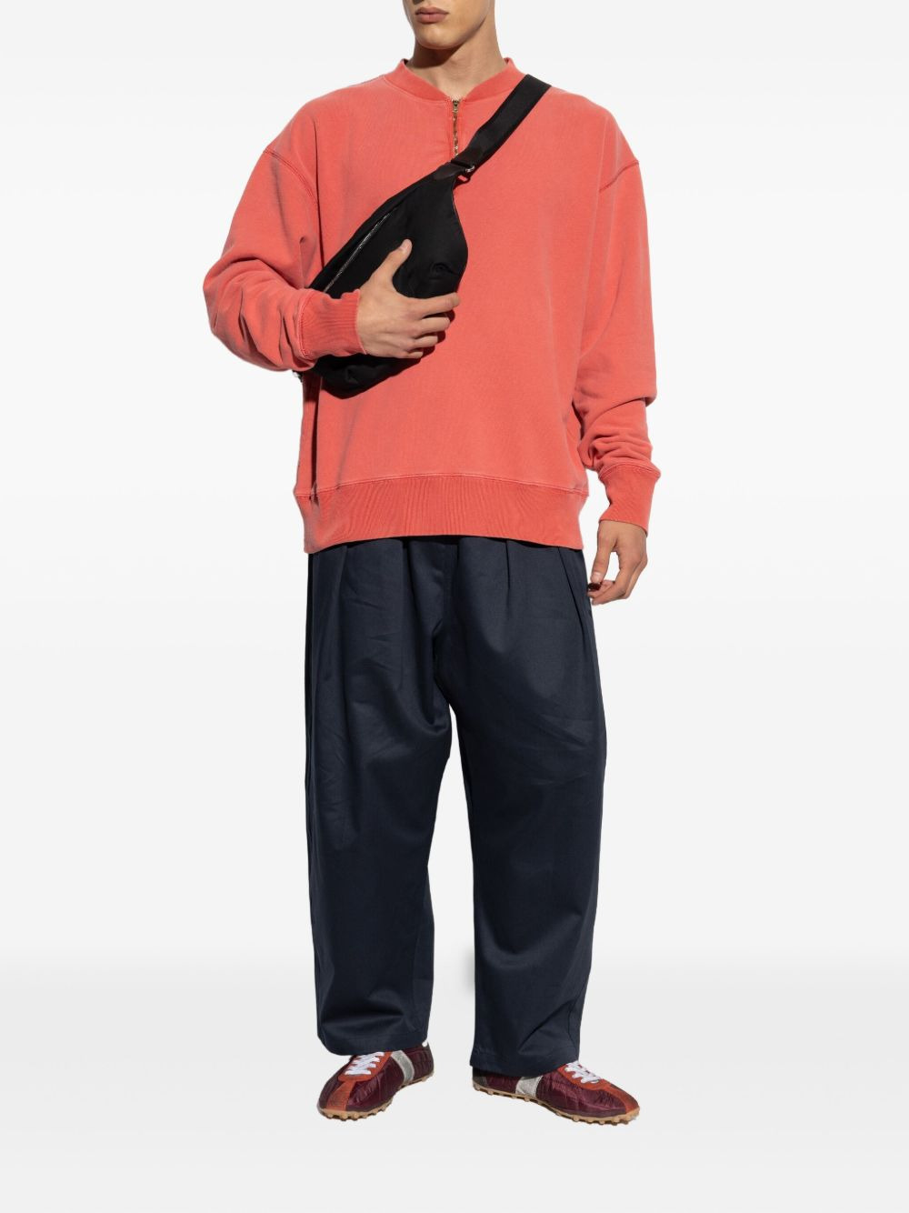 half-zip cotton sweatshirt - 2