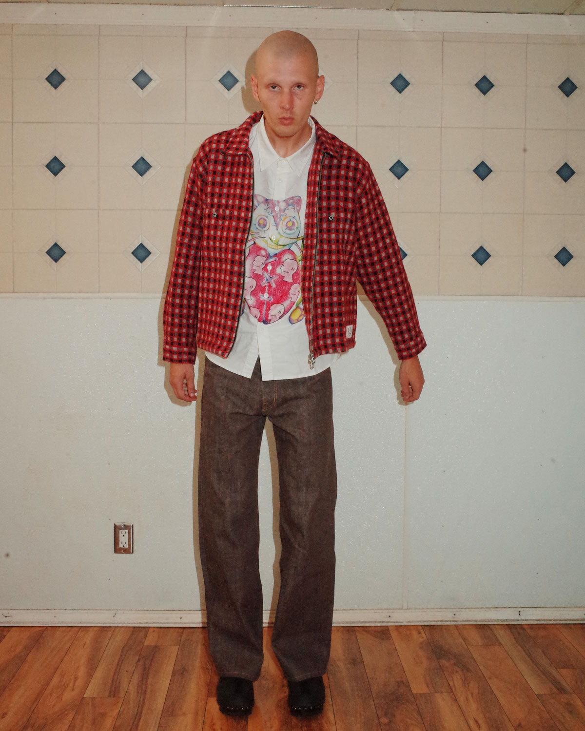 Check Mate Flannel Zip Shirt - Black Multi - 4