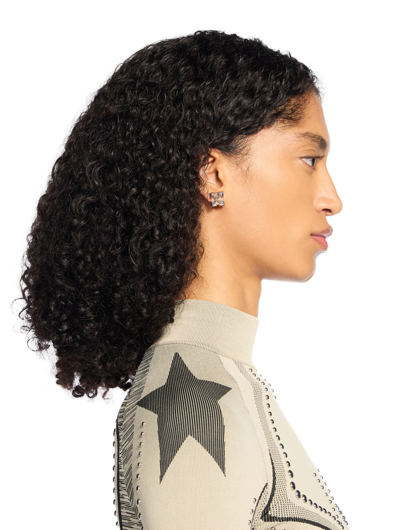 Off-White Arrow Textured Mono Earrings outlook