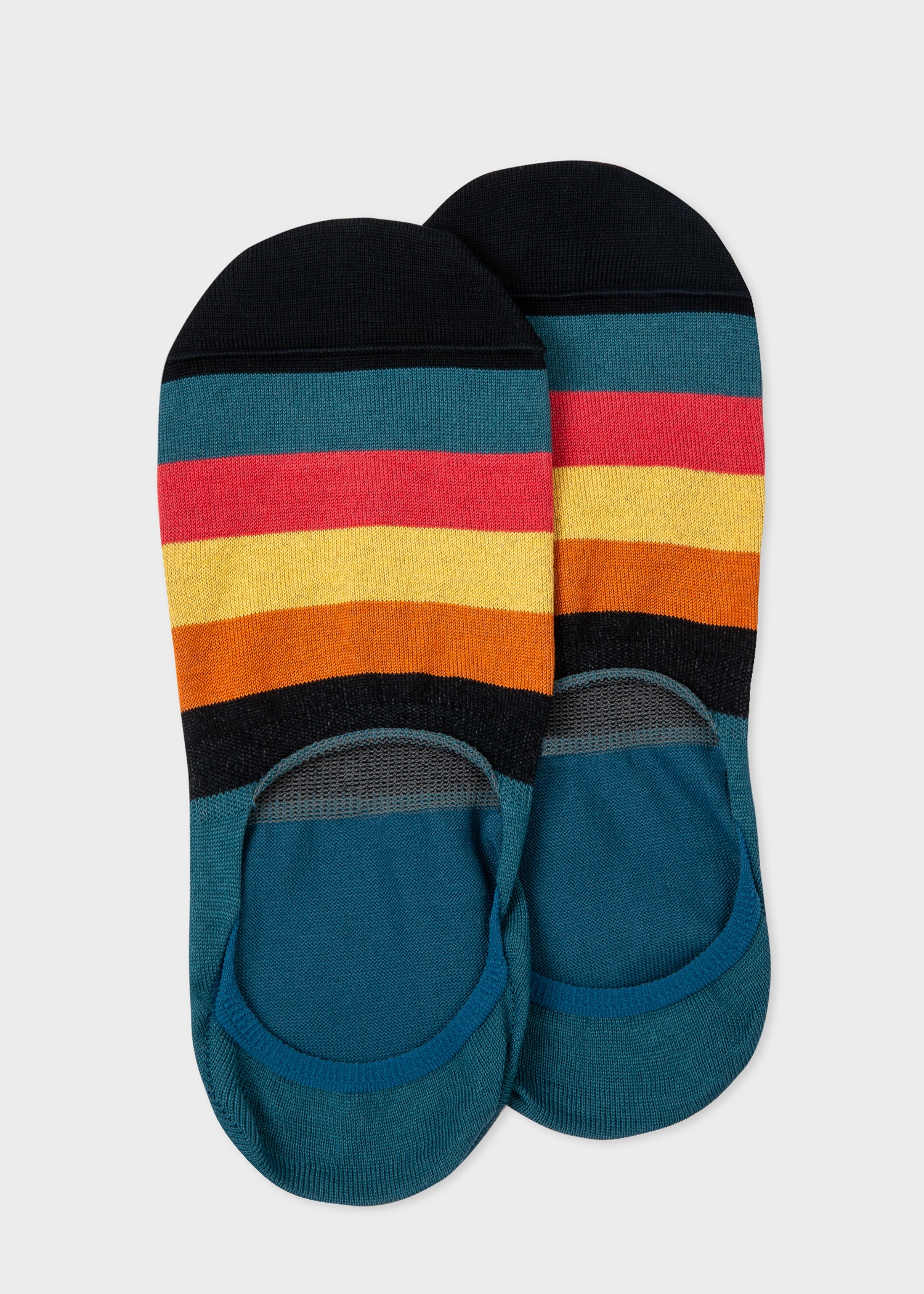 Blue 'Artist Stripe' Loafer Socks - 1