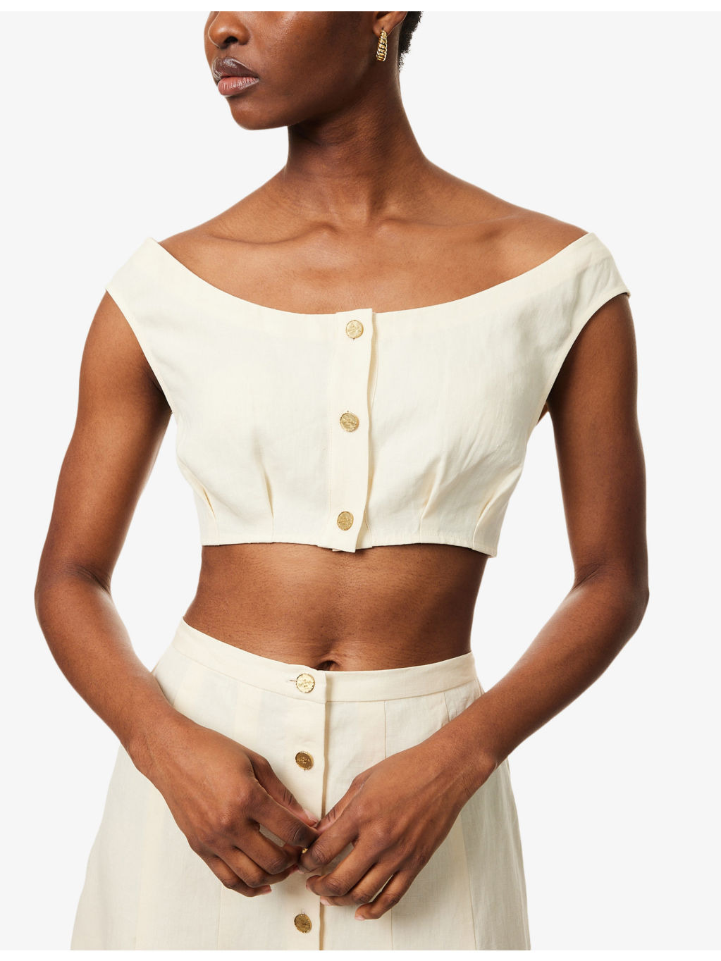 Tamra Cropped Linen  Top - 5