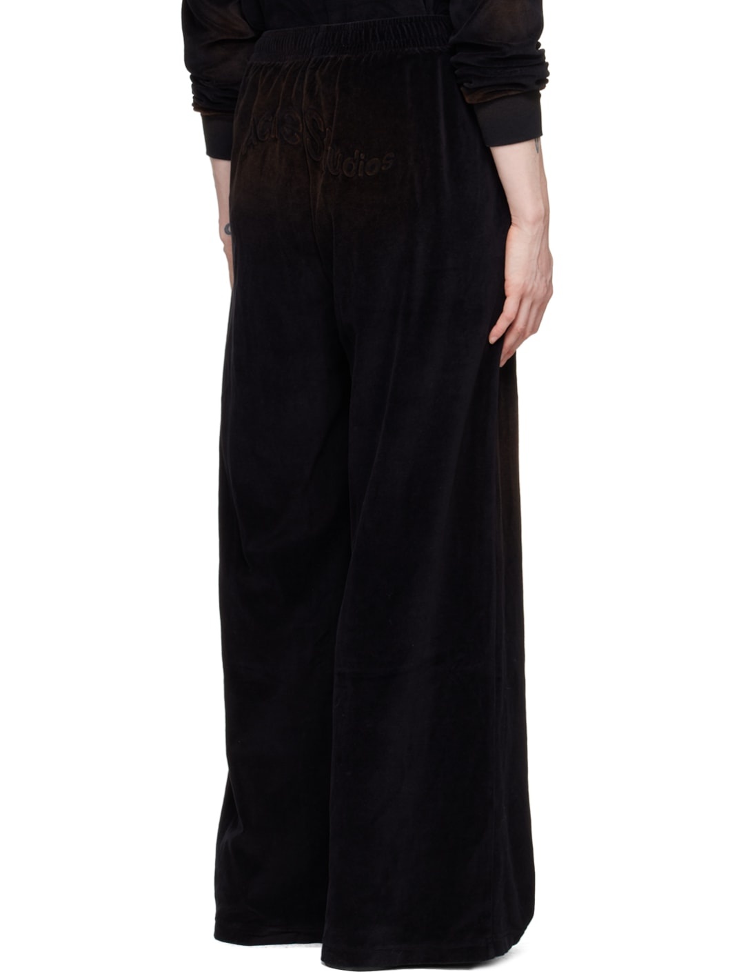 Black Embossed Lounge Pants - 3