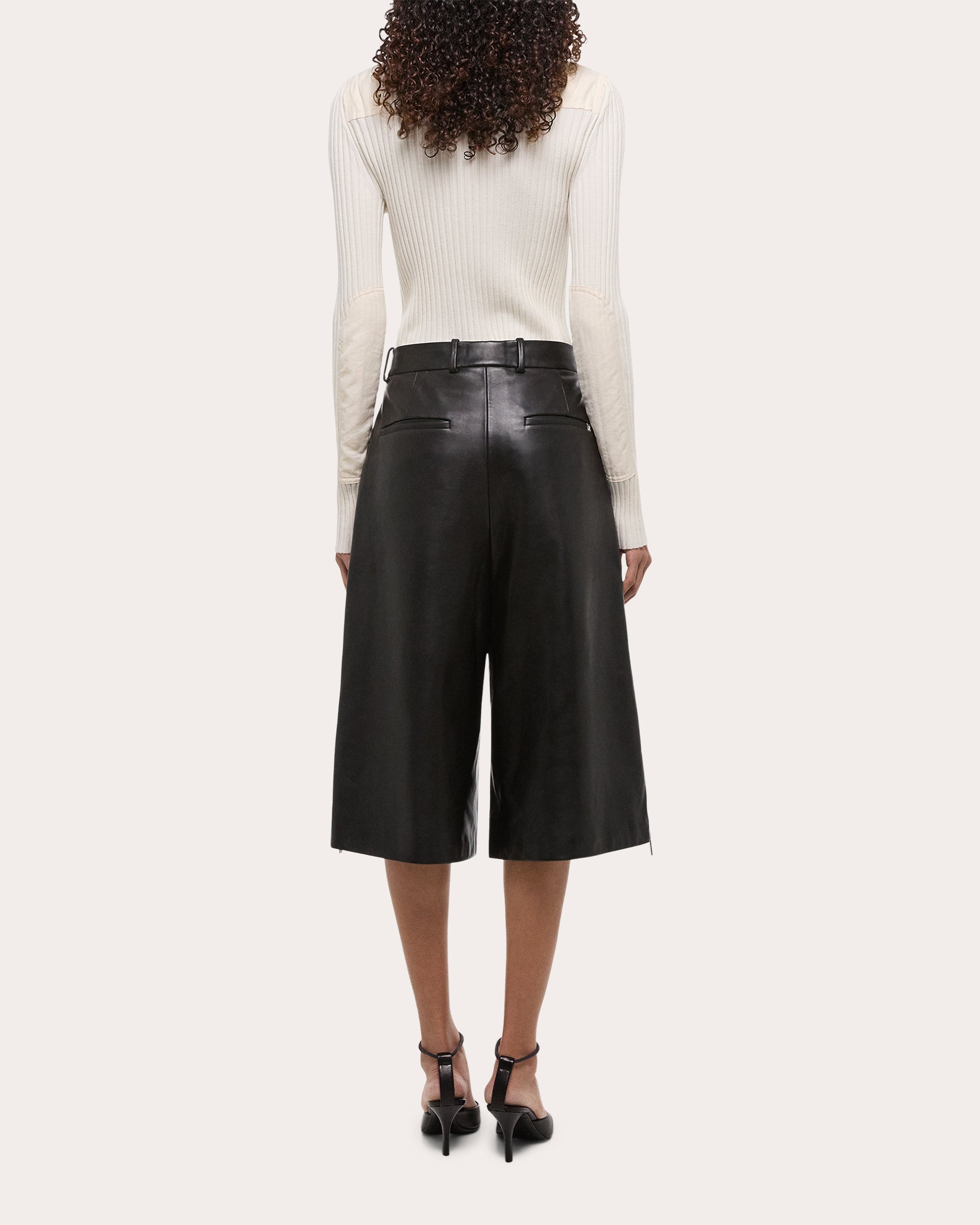 Leather Zip Zoot Shorts - 2