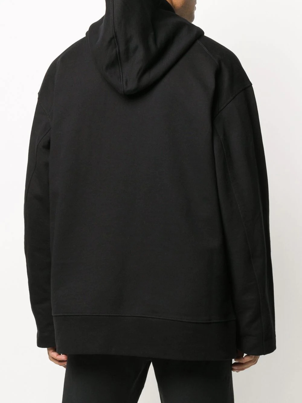 oversized chest logo hoodie - 4