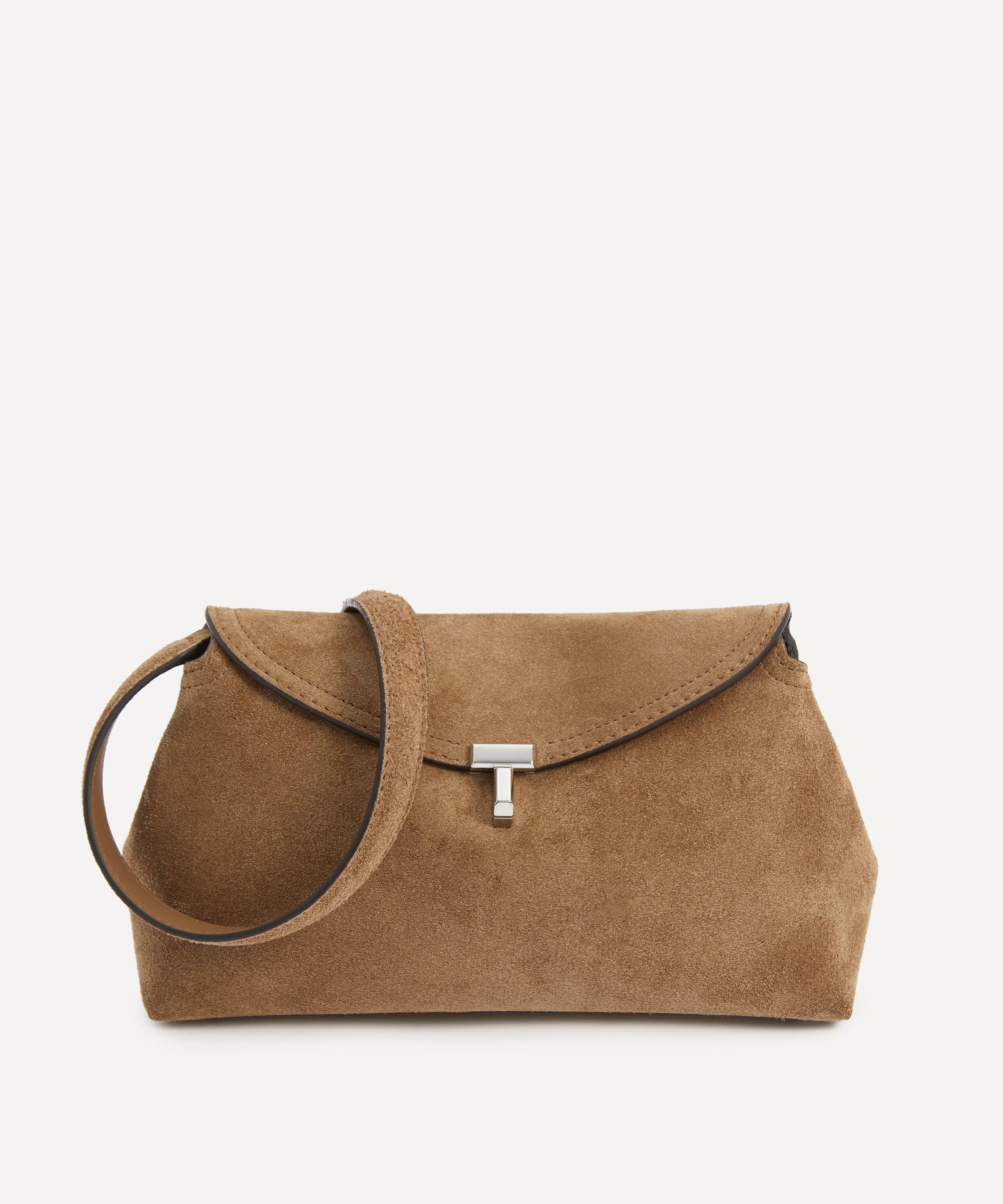 T-Lock Suede Clutch Bag - 7