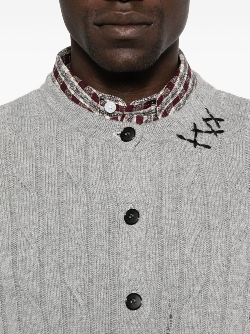 cable-knit cardigan - 5