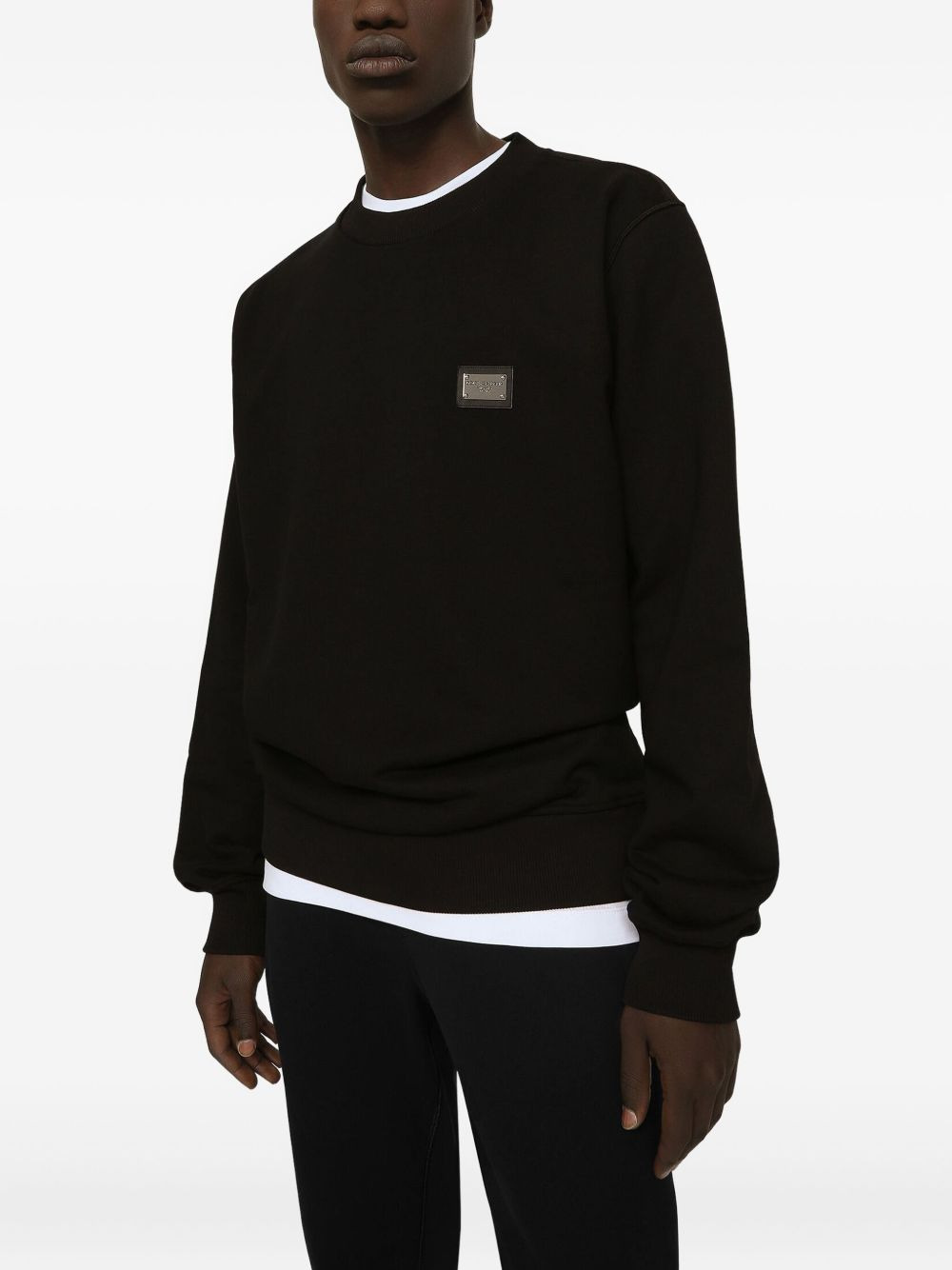 logo-plaque sweatshirt - 4