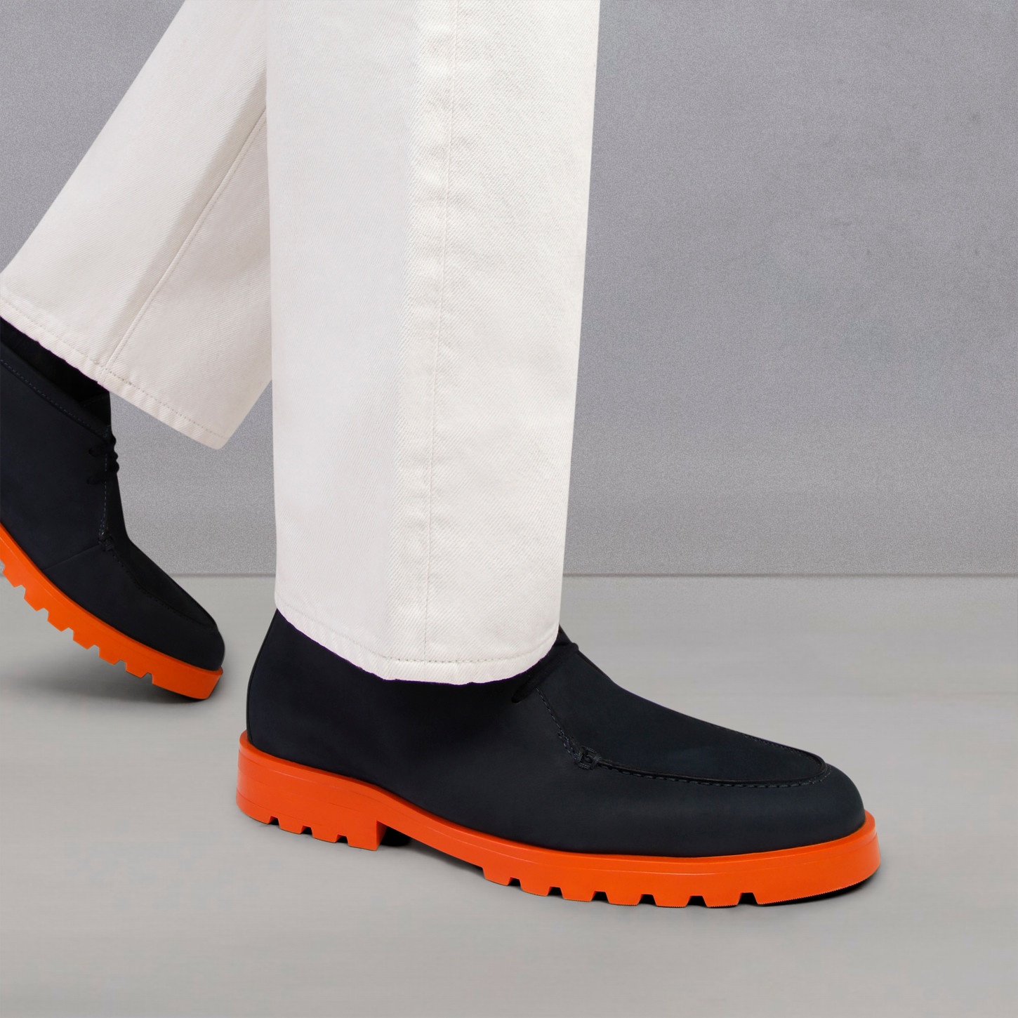 Men’s blue and orange nubuck desert boot - 2