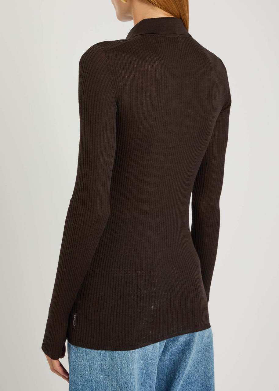 Moncler Ribbed Wool Polo top - 3