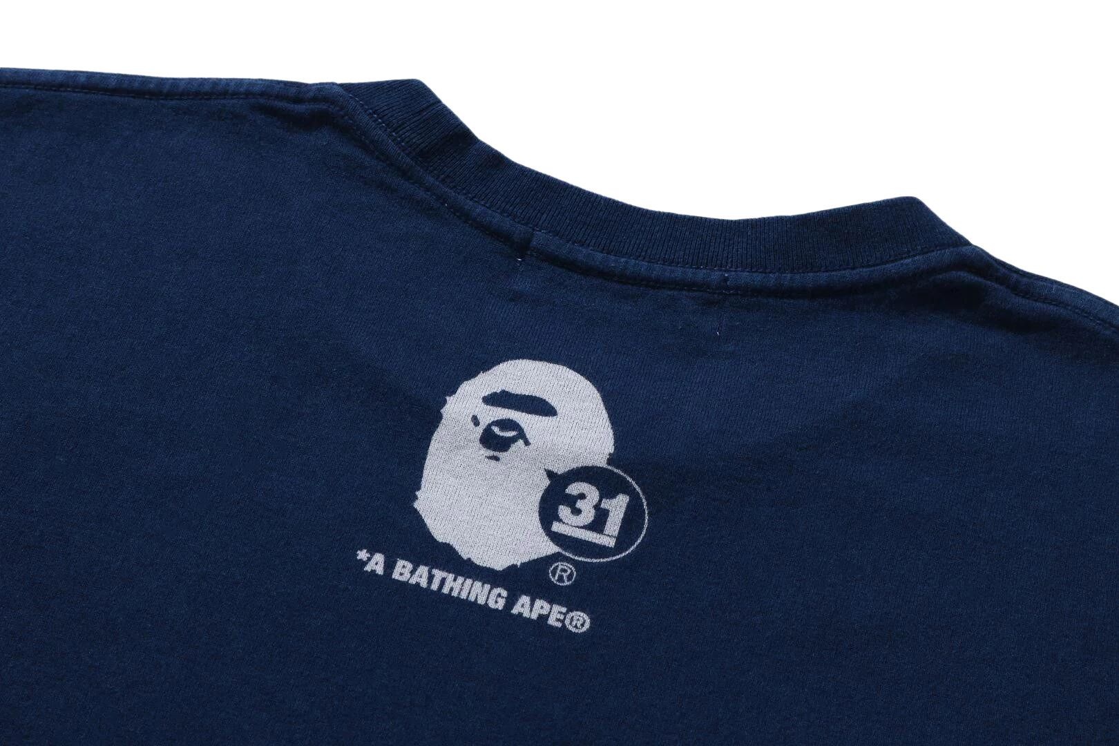 BAPE A Bathing Ape 31st Anniv. Ape Head Tee 'Indigo' - 4