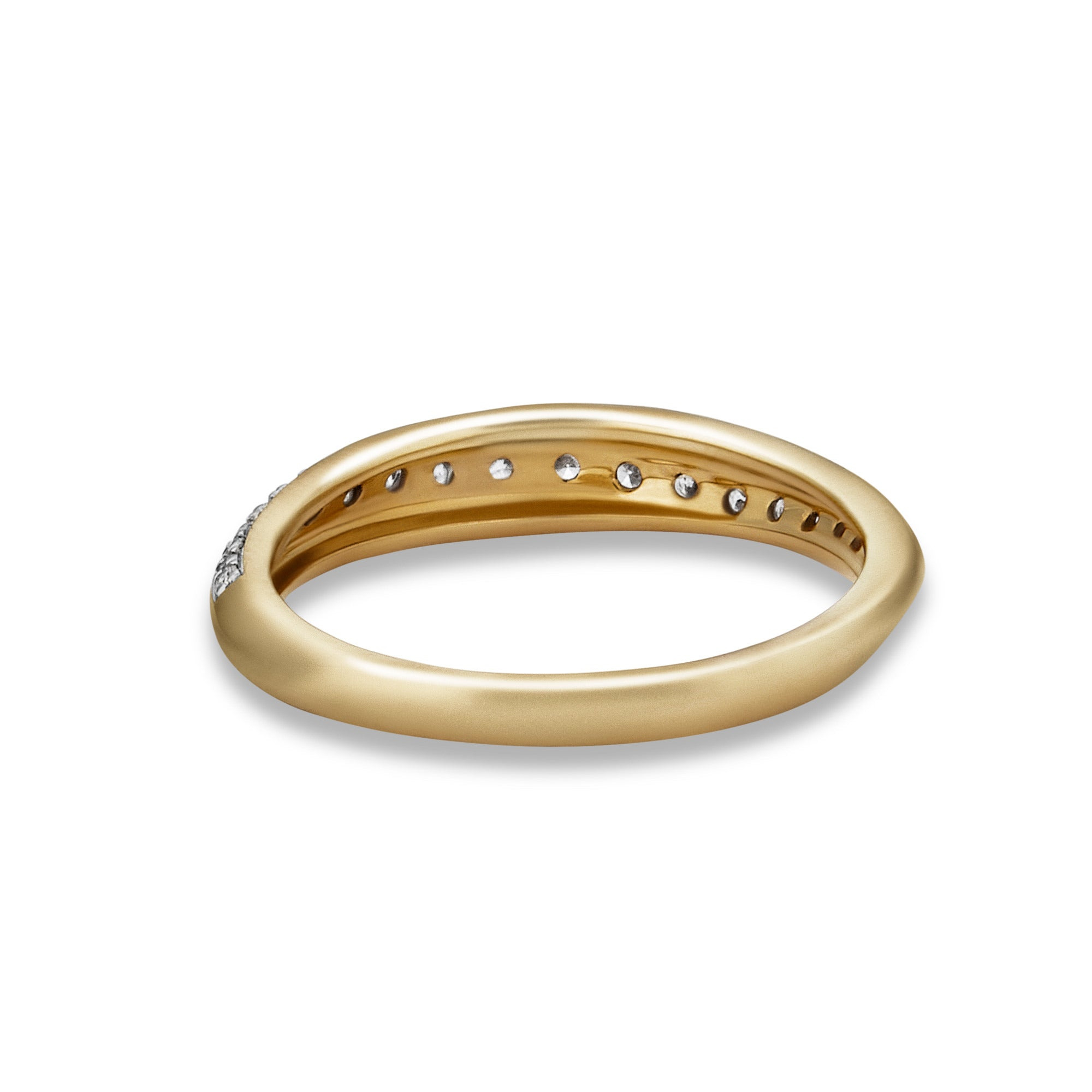 Twist Pave and Gold Band - 4