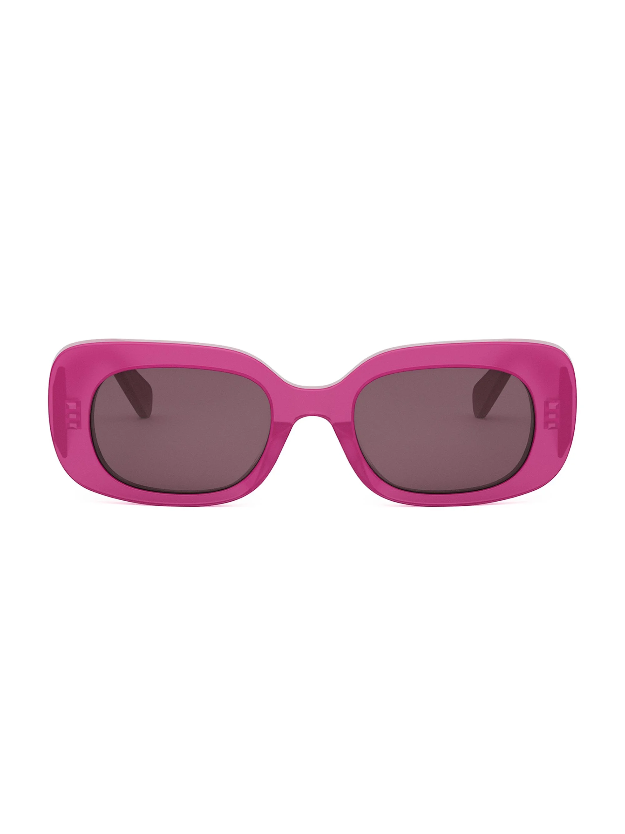 Women's Bold 3 Dots 51MM Rectangular Sunglasses - Fuschia Dark Pink - 1