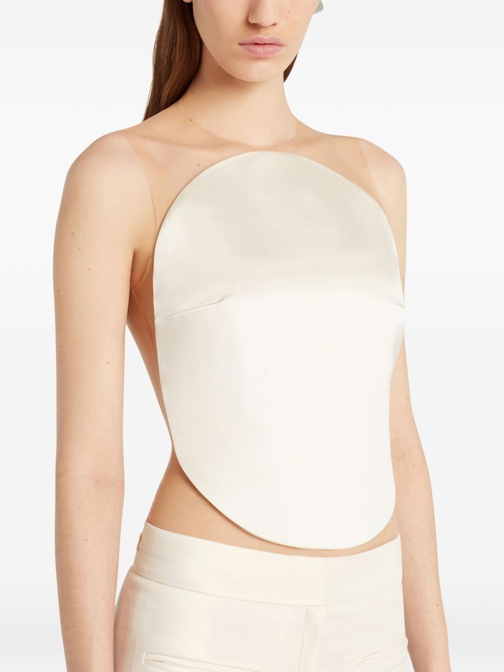 sheer-panel bodysuit - 5