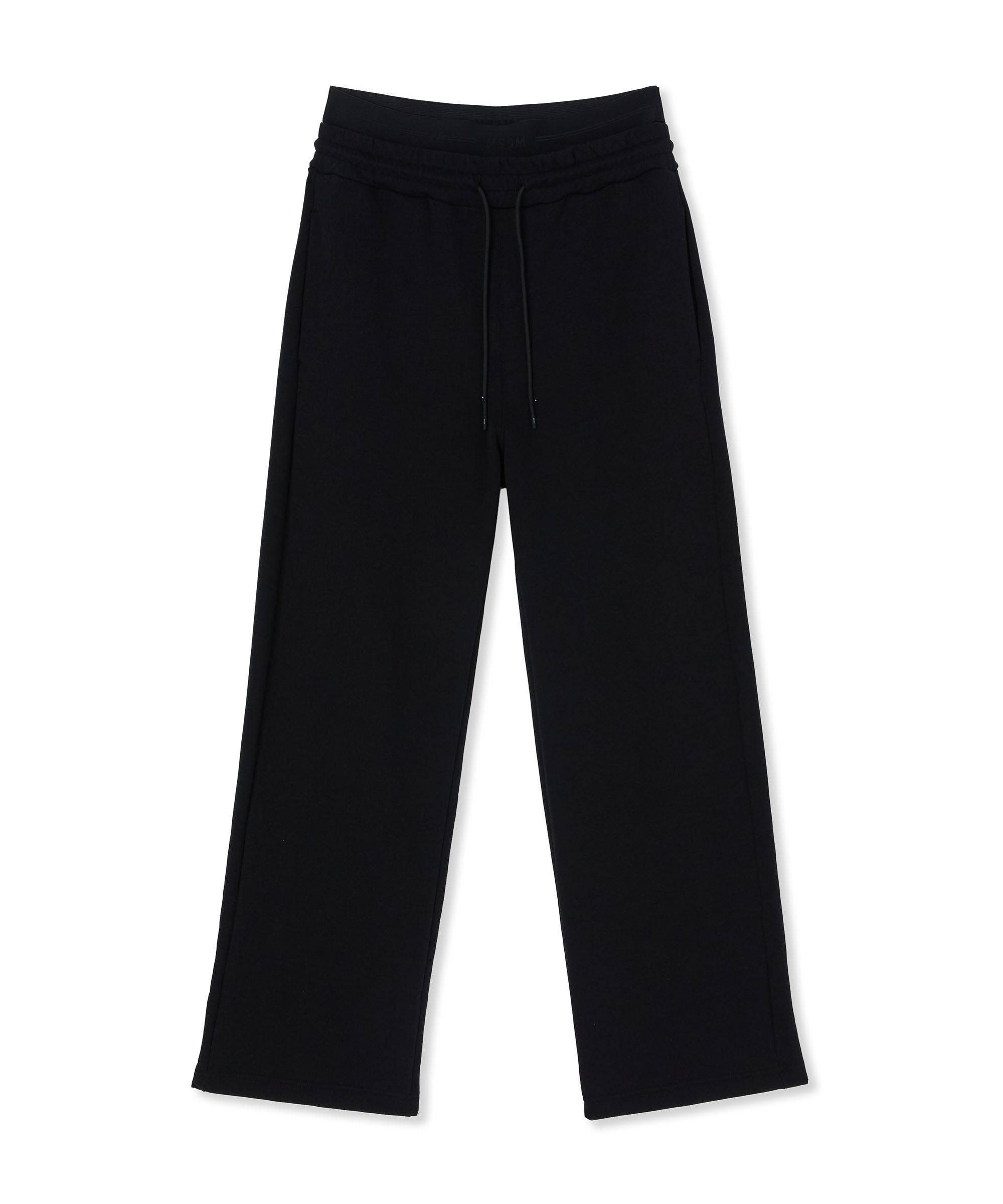 Sweat pants with double elastic waistband logo - 1