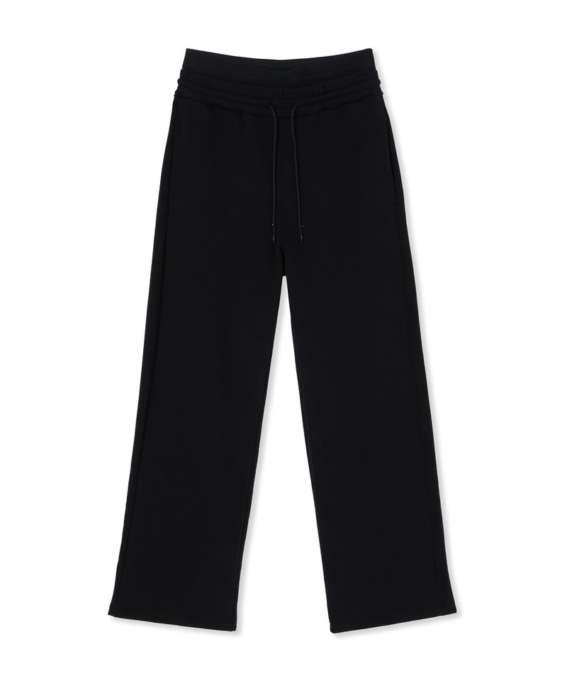 Sweat pants with double elastic waistband logo 1