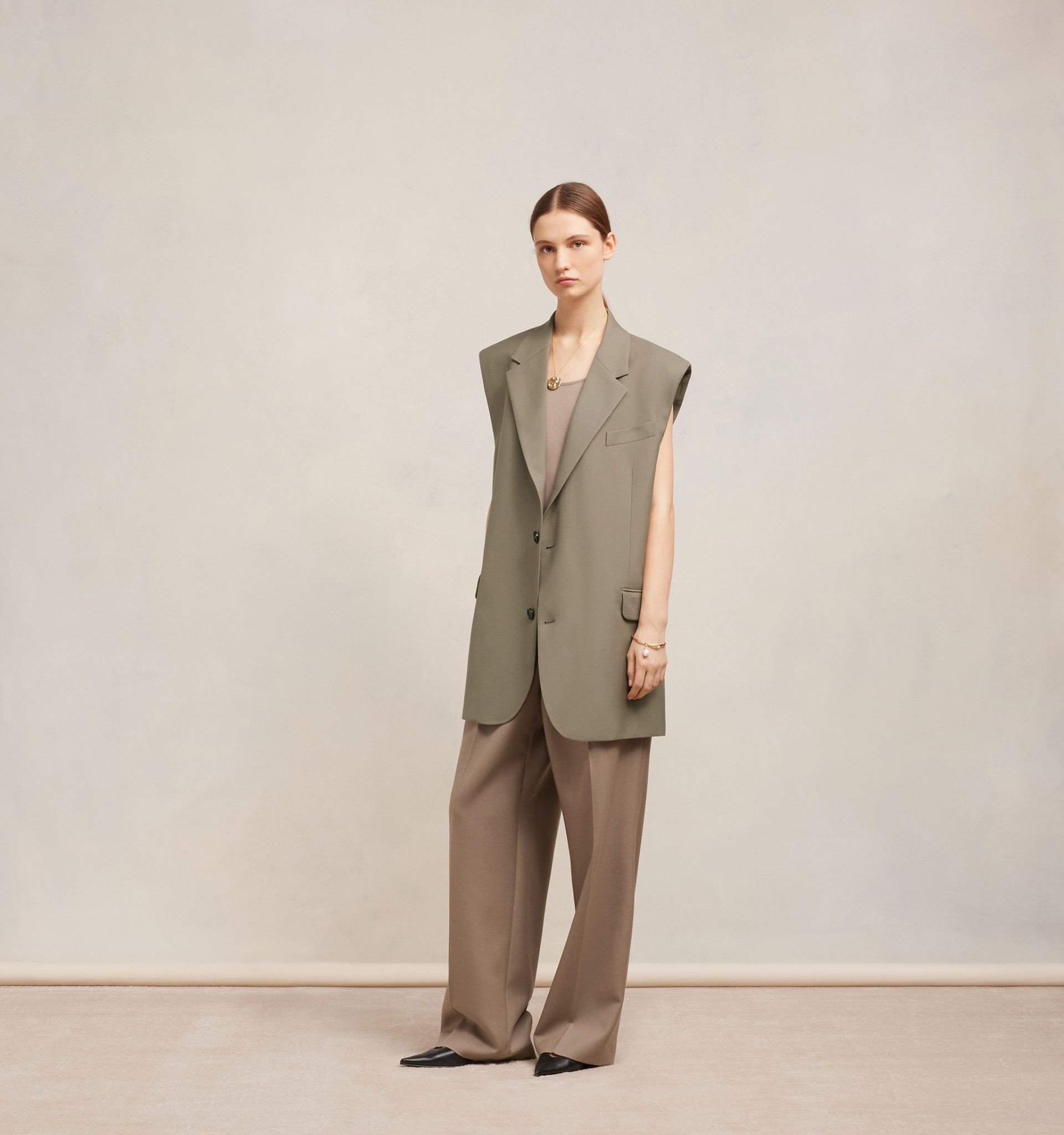 Two Buttons Oversized Waistcoat - 4