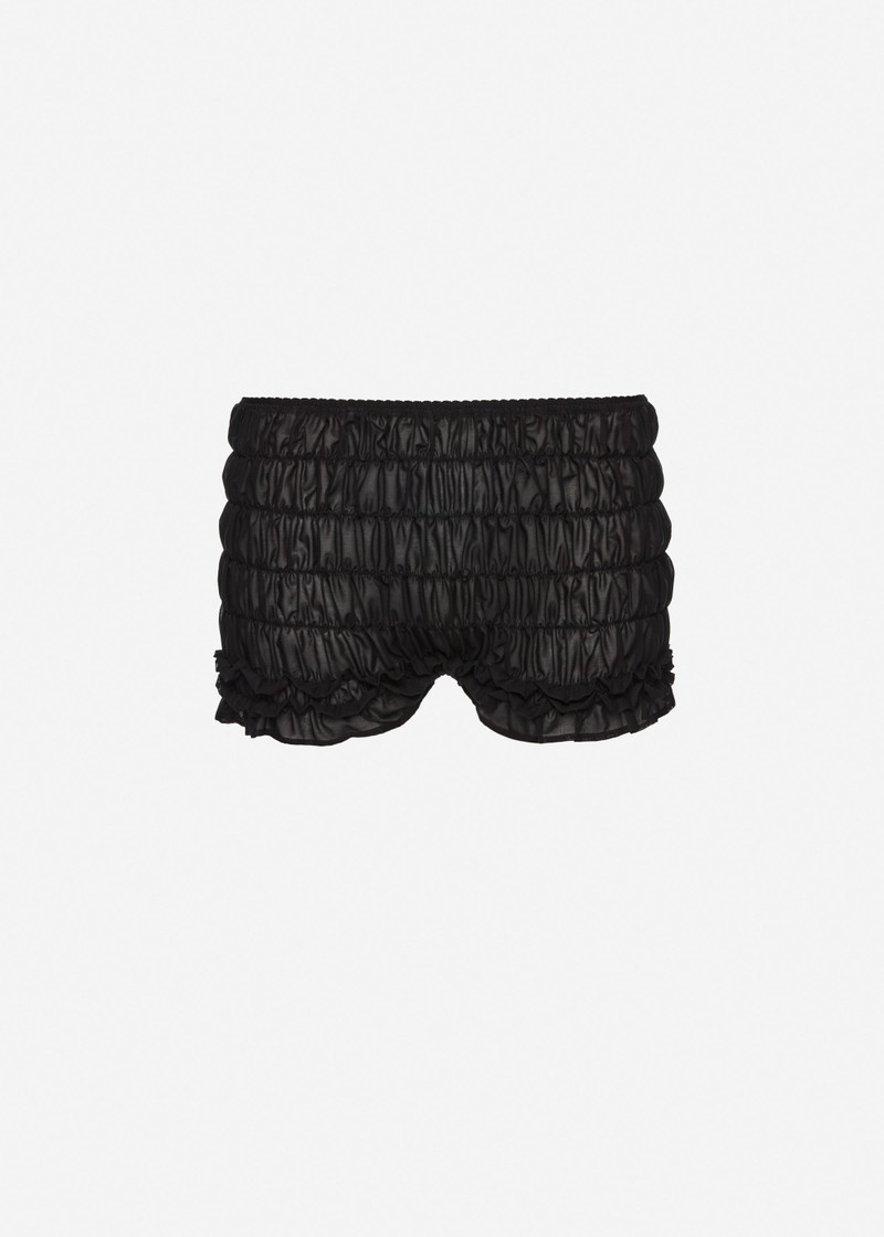 Shirred short briefs in black 1
