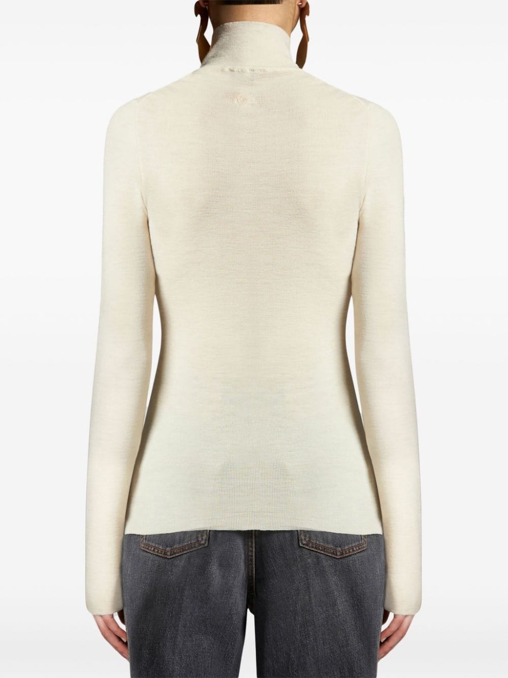 high-neck wool jumper - 3