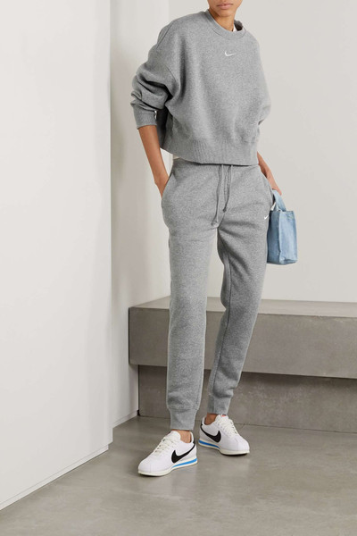 Nike Sportswear Essentials oversized cropped cotton-blend jersey sweatshirt outlook