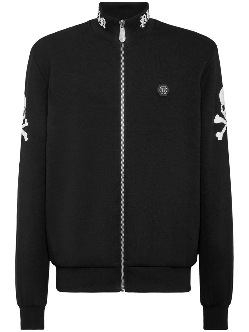embroidered zip-up hoodie 1