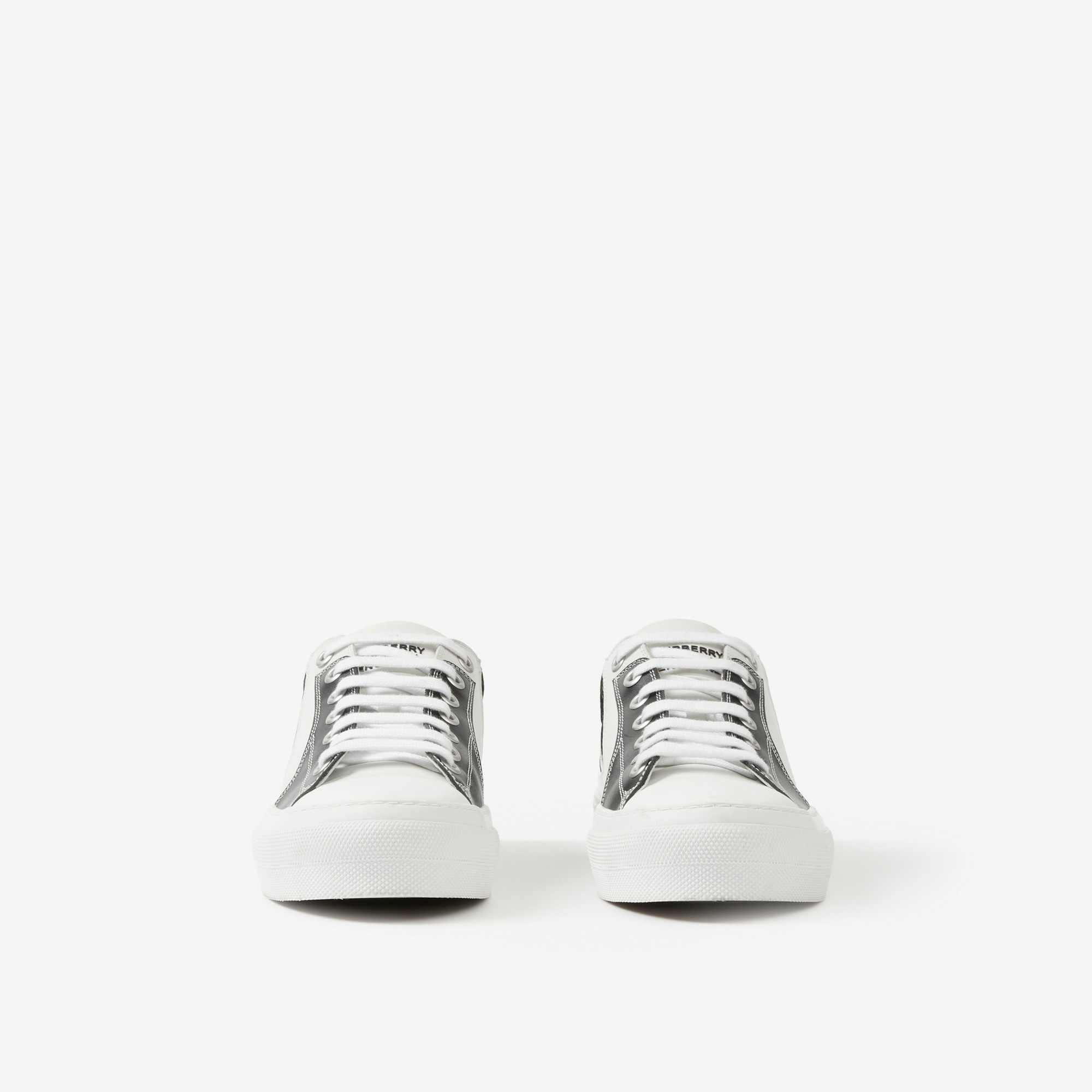 Vintage Check Cotton, Mesh and Leather Sneakers - 2